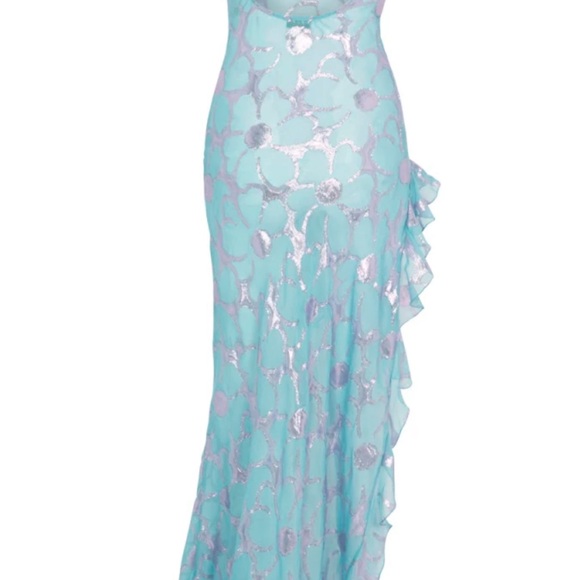 Delfi Collective Aqua Dress Size Large - Picture 5 of 5